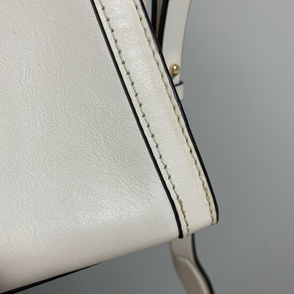 Michael Kors Whitney Medium Leather Satchel in white - Picture 6 of 10